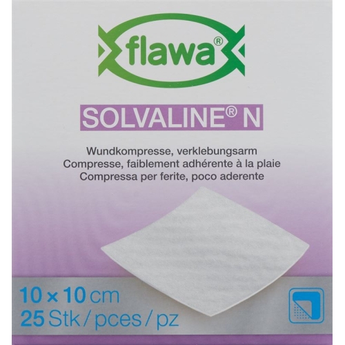 Flawa Solvaline N Kompressen Steril 10x10cm 25 Stück buy online