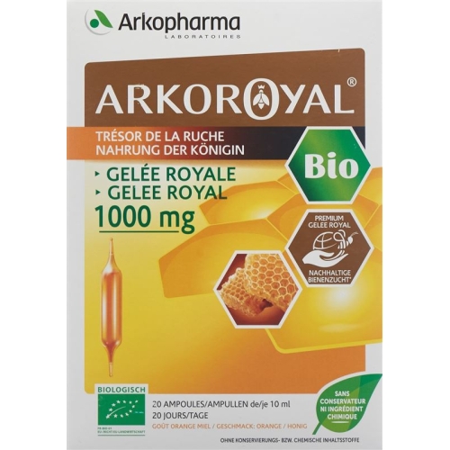 Arkoroyal Gelee Royale 1000mg Bio Trinkampullen 20 Stück buy online