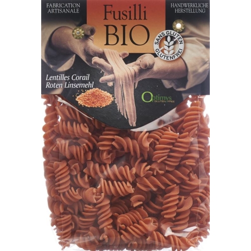 Optimys Rotes Linsenmehl Fusilli Bio Beutel 250g buy online