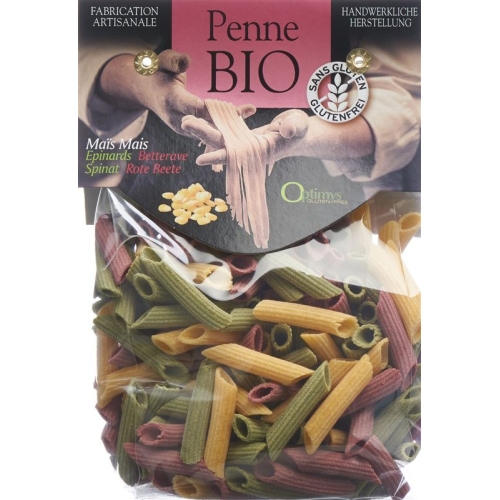 Optimys Dreifarbige Mais-Penne Bio Beutel 250g buy online