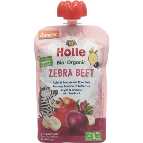 Holle Zebra Beet - Pouchy apple banana beetroot 100 g buy online