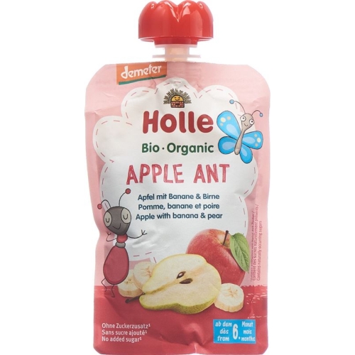 Holle Apple Ant Pouchy Apple Banana Pear 100g buy online