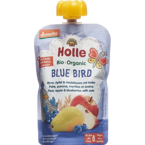 Holle Bluebird - Pouchy pear apple & blueberry oat 100 g buy online