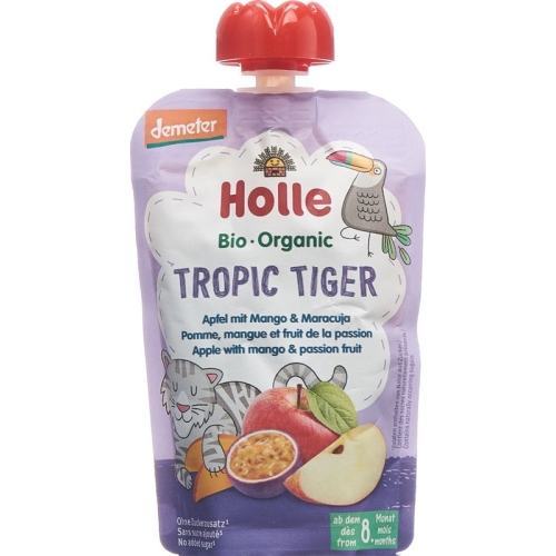 Holle Tropic Tiger Pouchy Apple, Mango & Passion Fruit 100g buy online