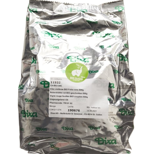 Dixa Rebenblätter Rot Bio Geschnitten 500g buy online