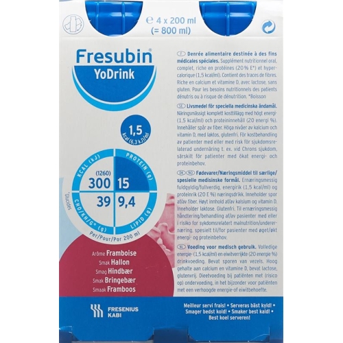 Fresubin Yodrink Himmbeere 4 Flatcap 200ml buy online