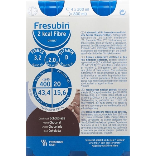 Fresubin 2 Kcal Fibre Drink Sch N 4 Flatcap 200ml buy online