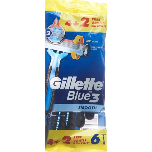 Gillette Blue 3 Smooth disposable razors 6 pcs buy online