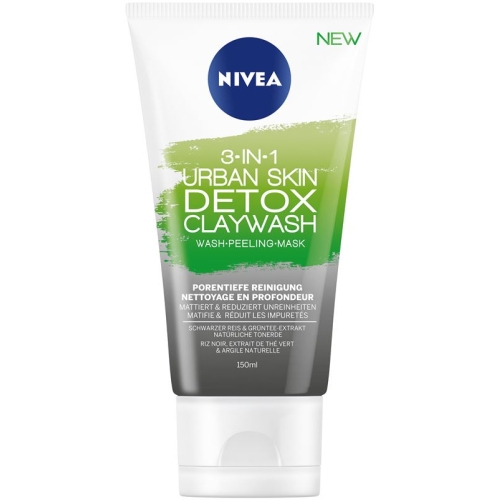 Nivea 3-in-1 Urban Skin Detox Claywash 150ml buy online