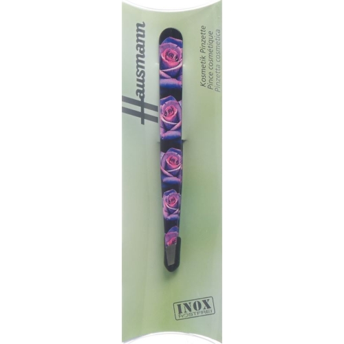 Hausmann Tweezers Slanted Roses Purple Design Roses buy online