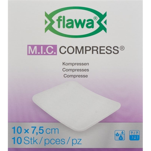 Flawa MIC compresses 7.5x10cm not sterile 10 pcs buy online