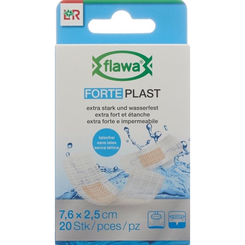 Flawa Forte Plast 2.5x7.6cm transparent 20 pcs buy online