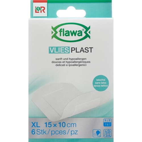 Flawa Vlies Plast Plaster strips 10x15cm 6 pieces buy online