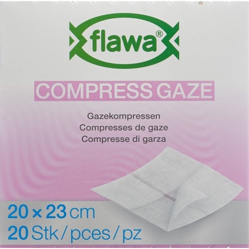 Flawa Gazekompressen Geschn 20x23cm Keimred 20 Stück buy online