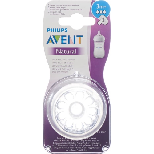 Avent Philips Natural sucker 3 3 Months + 2 pcs buy online