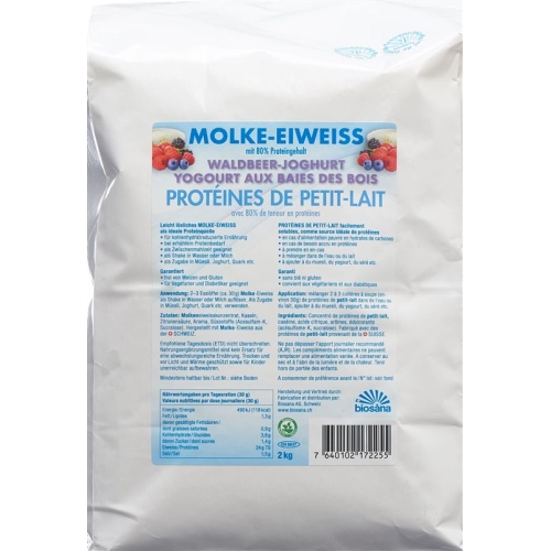 Biosana Molke Eiweiss Pulver Waldbeer-Joghurt 2kg buy online