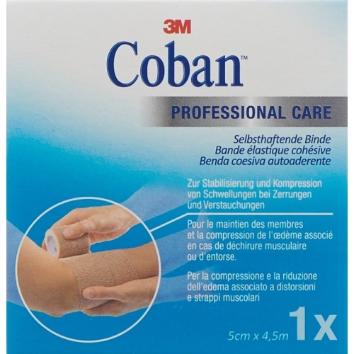 3M Coban Elastische Binde Selbsthaf 5cmx4.5m Hautfarbig buy online