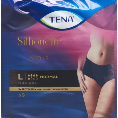 Tena Silhouette Normal L Schwarz 9 Stück buy online