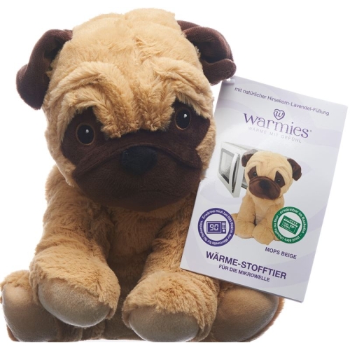 Warmies warmth soft toy pug beige buy online