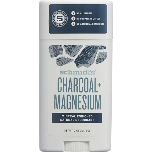 Schmidt's Deo Stick Charcoal + Magnesium 75g buy online