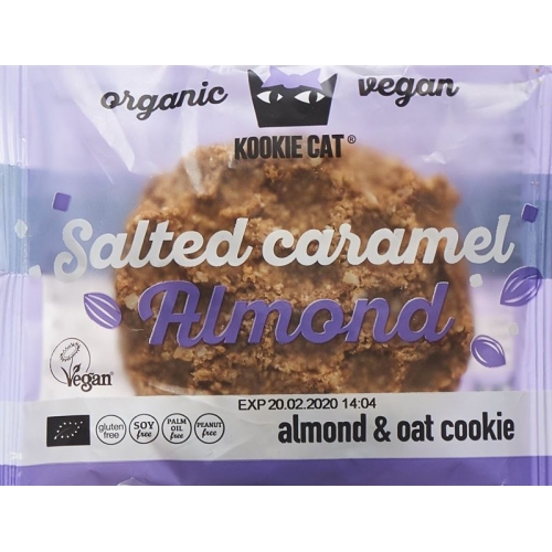 Kookie Cat Salted Caramel Almond Cookie 50g buy online