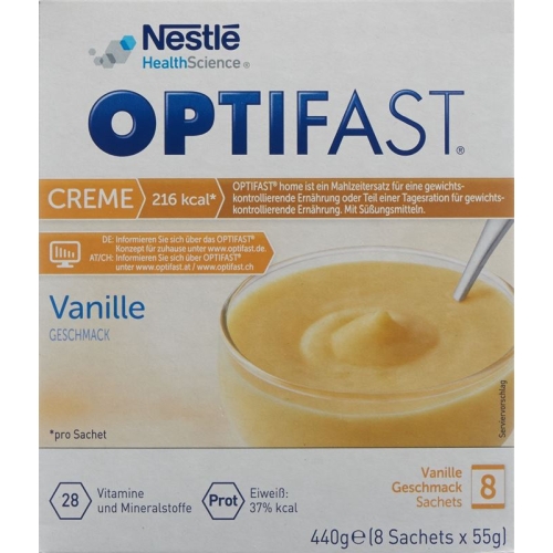 Optifast Vanilla cream 8 sachets 55g buy online