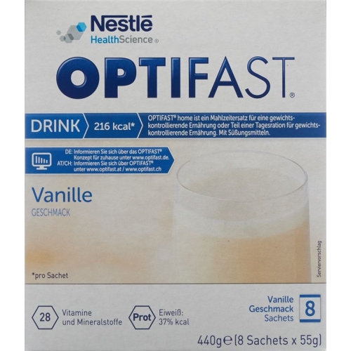 Optifast Drink Vanilla 8 bags 55g buy online