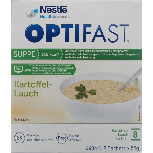 Optifast Potato-leek soup 8 bags 55g buy online