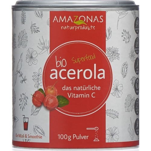 Acerola Bio Pulver mit 17% Vitamin C Dose 100g buy online