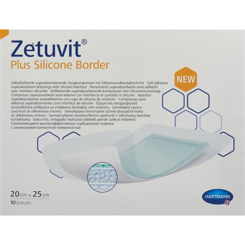 Zetuvit Plus Silicone Border 20x25cm 10 Stück buy online