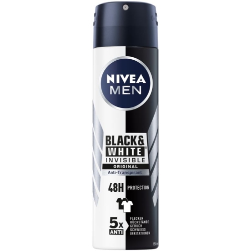 Nivea Male Deo Inv Bla&whi Aeros Or (n) Spray 150ml buy online