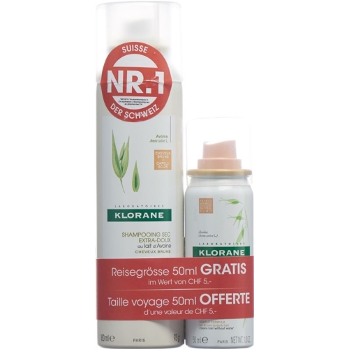 Klorane Trockenshampoo Hafer Getoent 150ml+50ml buy online