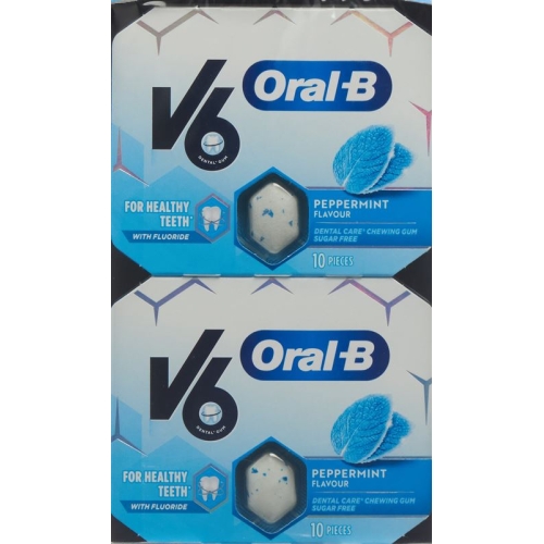 V6 Oralb Kaugummi Peppermint 12 Blister 10 Stück buy online