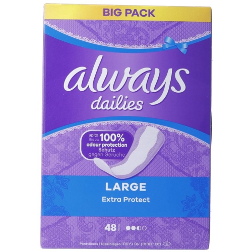 Always Panty Liner Extra Protection Large Bigpack 48 pieces buy online