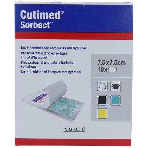 Cutimed Sorbact Gel Komp 7.5x7.5cm St Neu 10 Stück buy online