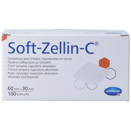 Soft Zellin Alkoholtupfer 60x30mm 100 Stück buy online