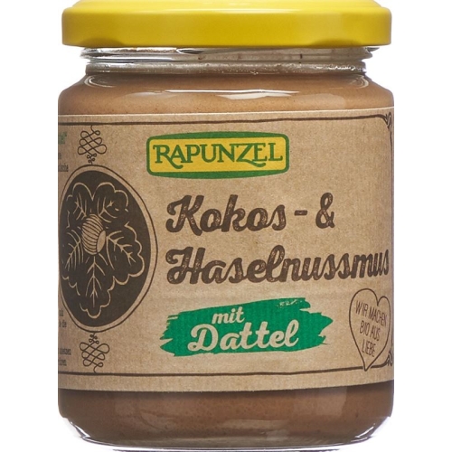 Rapunzel Kokos-Haselnussmus mit Dattel Glas 250g buy online