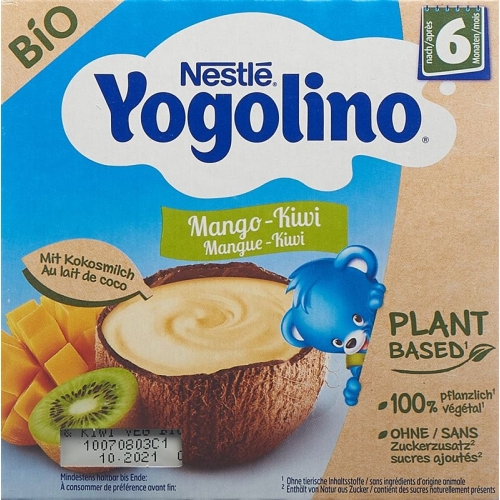 Nestle Yogolino Bio Plant Mango Kiwi 6m 4x 90g buy online