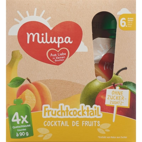 Milupa Pouch Fruit Cocktail from the 4th month 4x90g buy online