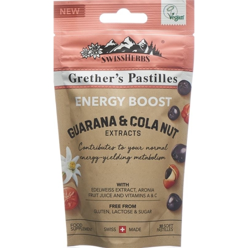 Swissherbs Grether's Energy Boost pastilles without sugar 45g buy online