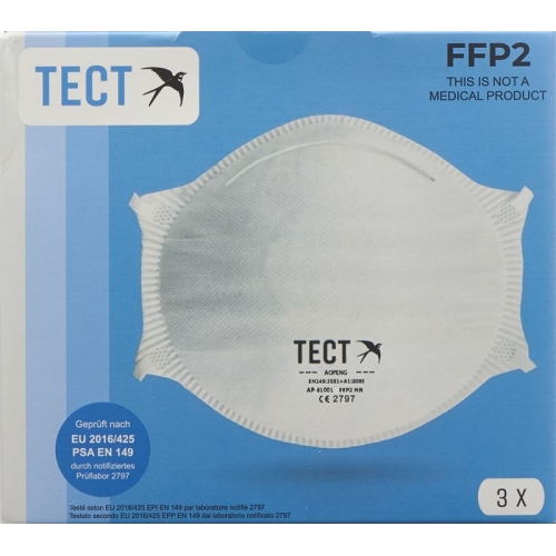 1L FFP2 Tect respirator without valve 3 pieces buy online