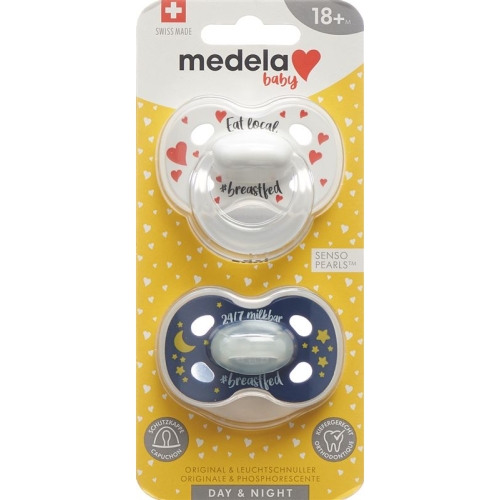 Medela Baby Dummy Day & Night 18+ Unisex 2 pieces buy online