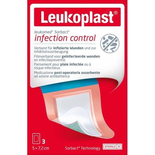 Leukoplast Leukomed Sorbact 7.2x5cm 3 pieces buy online