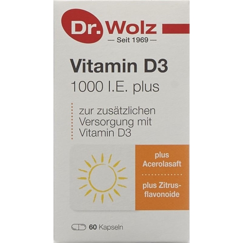 Dr. Wolz Vitamin D3 1000 I.e. Plus Kapseln 60 Stück buy online