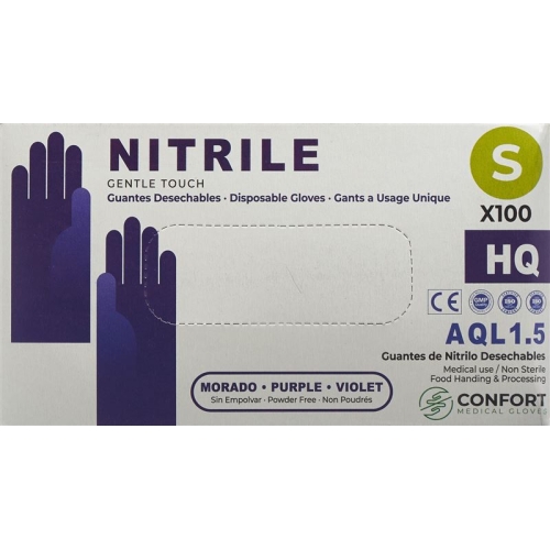 Swiss Green Handschuhe Nitril S Puderfrei Viol 100 Stück buy online