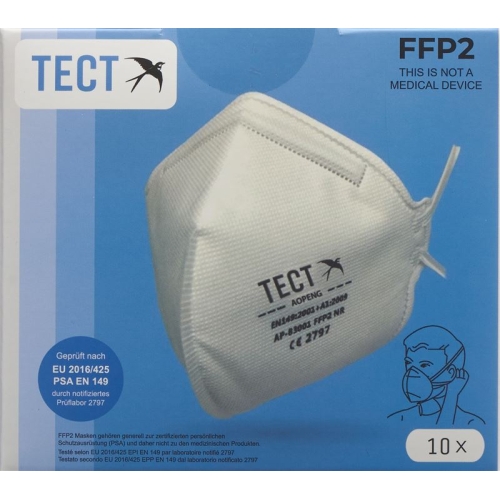 Tect Folding mask without valve 10 pieces buy online