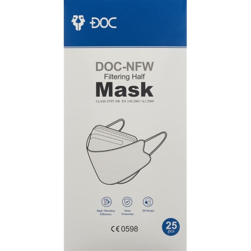 Doc-NFW Mask FFP2 fish shape without valve 25 pieces buy online