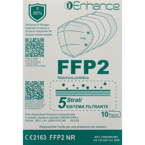 Enhance Respirator FFP2 without valve 10 pieces buy online