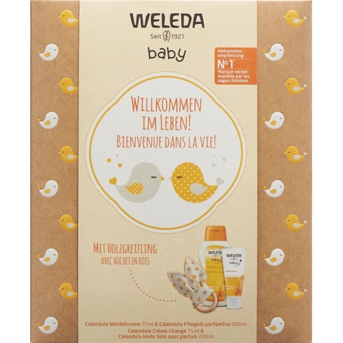 Weleda gift set baby care wooden grasping toy buy online