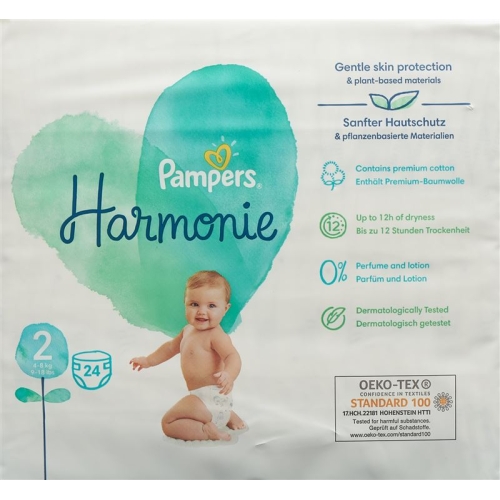 Pampers Harmonie Grösse 2 4-8kg Mini Tragep 24 Stück buy online